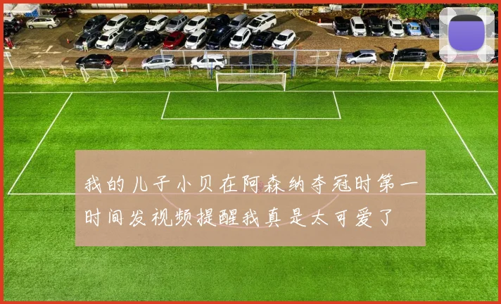 我的儿子小贝在阿森纳夺冠时第一时间发视频提醒我真是太可爱了